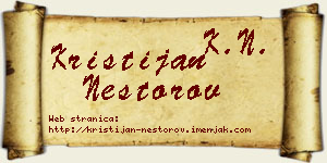 Kristijan Nestorov vizit kartica